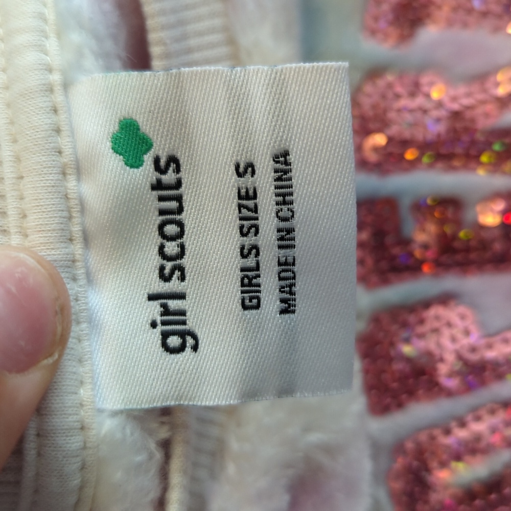 Girl scouts tie-dye sequin fuzzy sweatshirt - Picture 3 of 5
